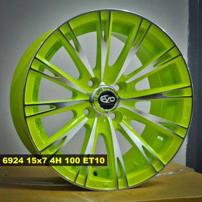 Mags 15 inch 7 wide 4 holes yellow green